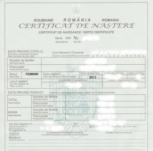 certificat de nastere